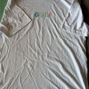 Golf Wang White Tee with Multicolor Logo